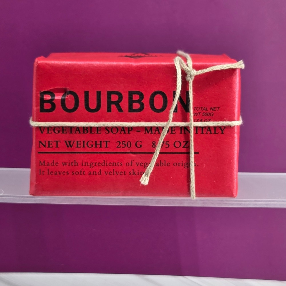 Alchimia‎ Bourbon Vegetable Soap Men 17 5oz 2 Pack Made in Italy Luxury Grooming